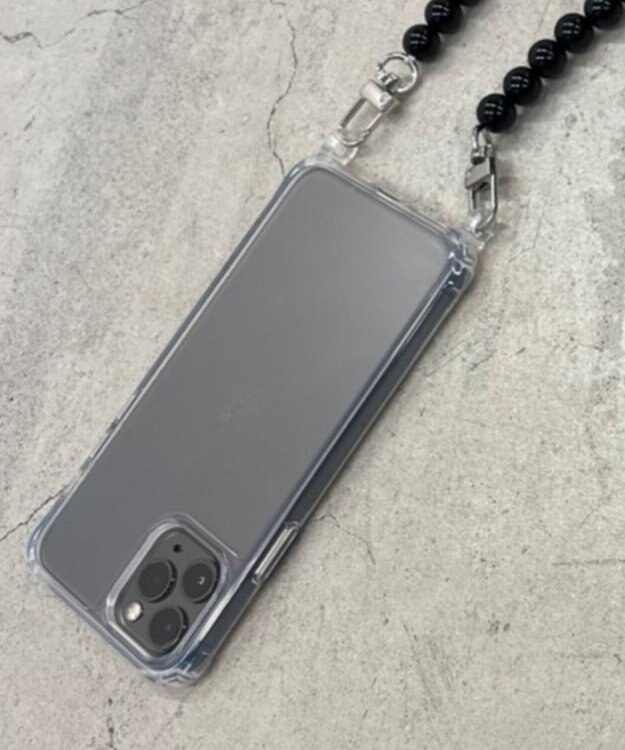 WEGO ストラップホール付きクリアiphoneケース 柄5