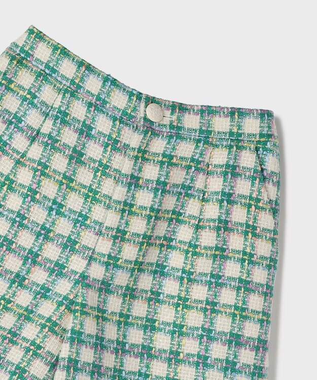 GRACE CONTINENTAL ツイードショートパンツ グリーン