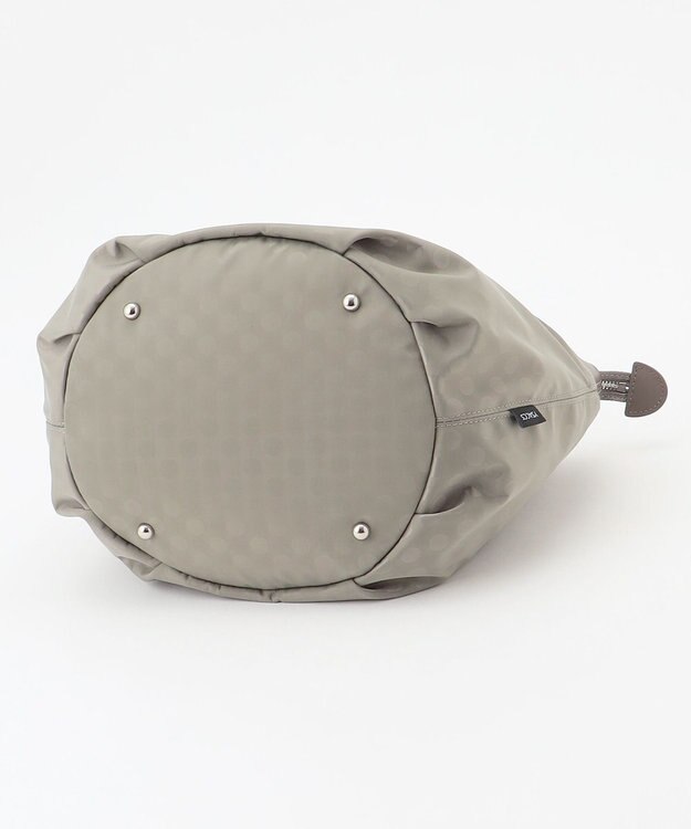 Y'SACCS はっ水ドットジャカード リサイクルレザーコンビ 2wayトートバッグ グレージュ