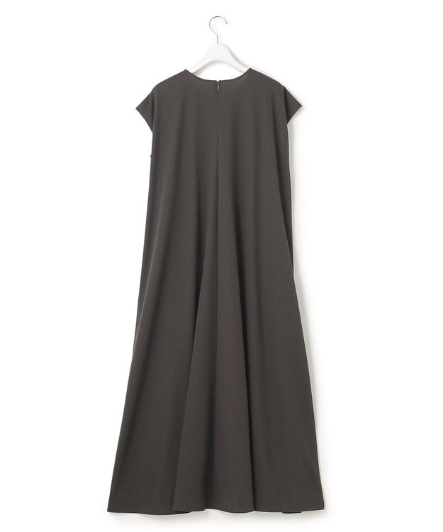 23区 S 【洗える】ライトピケジャージー フレア ワンピース グレー系