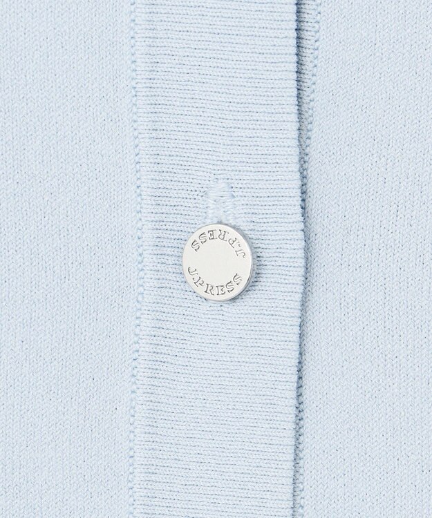 J.PRESS LADIES S 【洗える】RAYON ELITE STRETCH クルーネック カーディガン サックス系