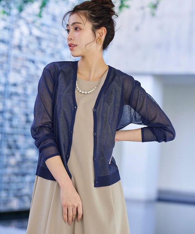 Tiaclasse 【洗える】裾フレアAラインワンピース グレージュ