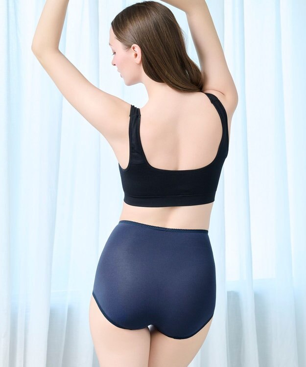 BRADELIS New York シリーズ160万枚突破 【BRADELIS NewYork / 育尻・伸びる・綿混・深め】モモパンツ・ショーツ#301 S～LL はくだけで簡単に補正 インディゴ