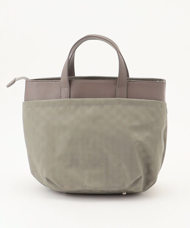 Y'SACCS はっ水ドットジャカード リサイクルレザーコンビ 2wayトートバッグ グレージュ