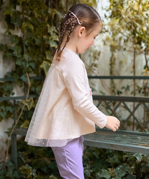 ANY KIDS トゥシューズバックシャン長袖Tシャツ エクリュ