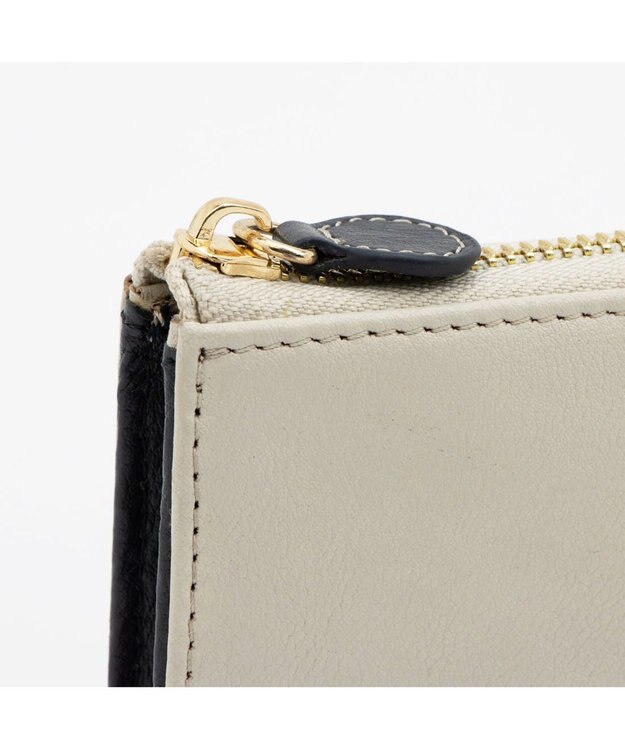 UNBILLION アトランタ ATLANTA / 牛革L字ファスナー長財布 アイボリー