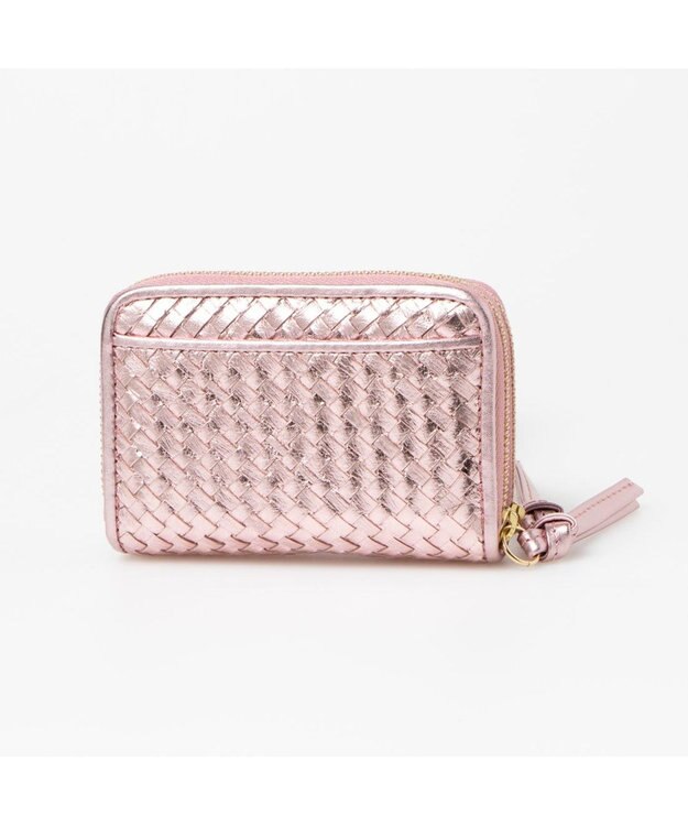 UNBILLION ペルケ perche / レザーメッシュ・ジャバラカードキーケース ピンク