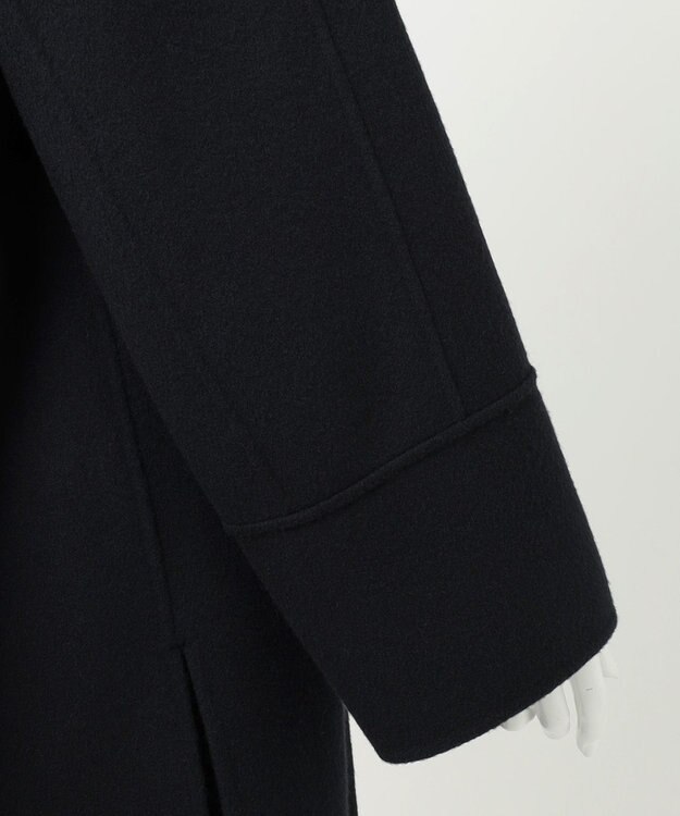 23区 L 【R(アール)】ショートリバー ノーカラーコート ブラック系