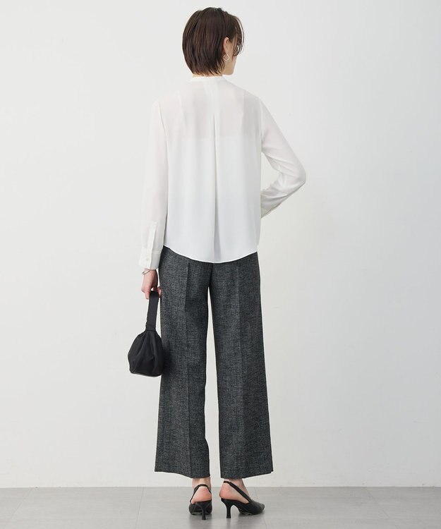 ICB L 【先行予約】ミックスブッチャー ワイドパンツ ブラック×オフホワイト