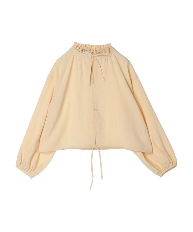earth music&ecology カフタンフリルブラウス Yellow