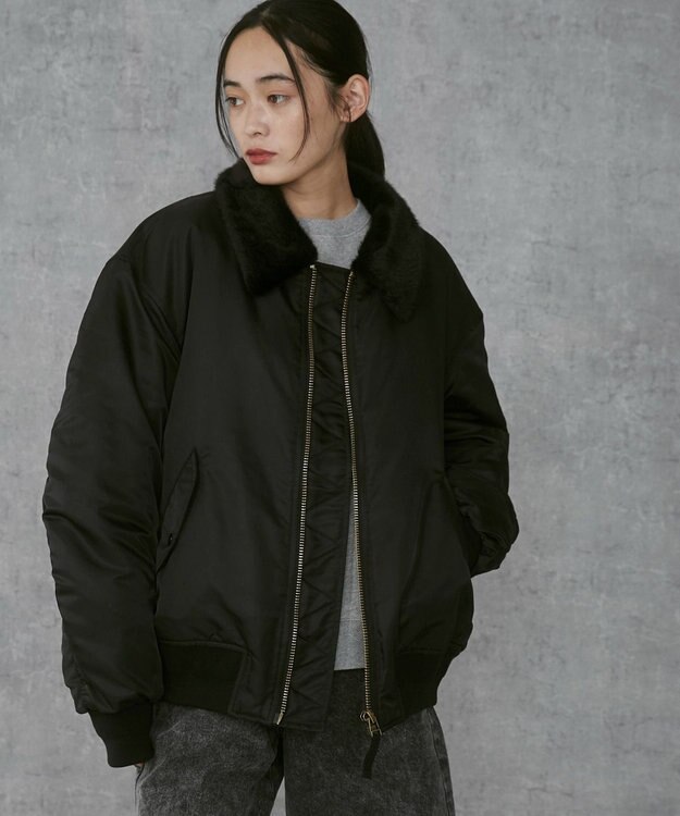 WEGO 【ユニセックス着用ITEM】フライトジャケット ブラック