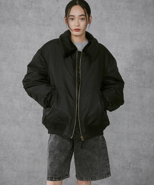 WEGO 【ユニセックス着用ITEM】フライトジャケット ブラック