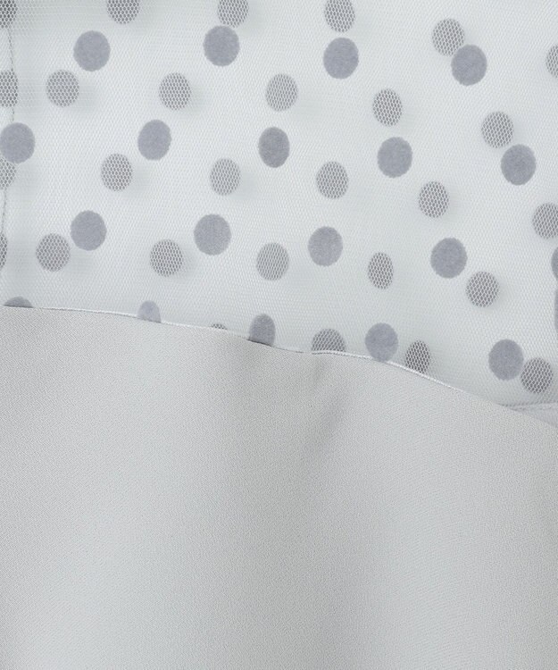 GRACE CONTINENTAL ドットチュールサロペット グレー