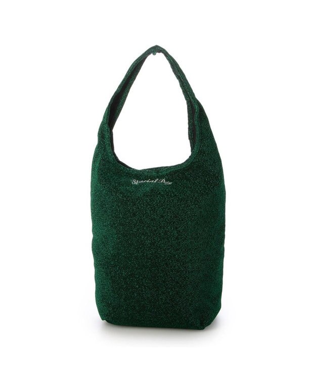 UNBILLION カシュカシュ cachecache / ラメワンポイント刺繍トート グリーン