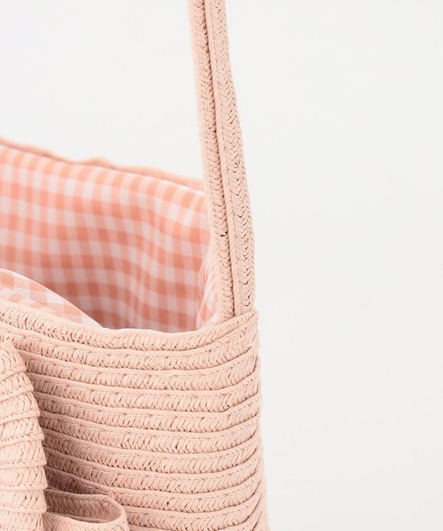 ANY KIDS リボン ペーパー ポシェット ピンク