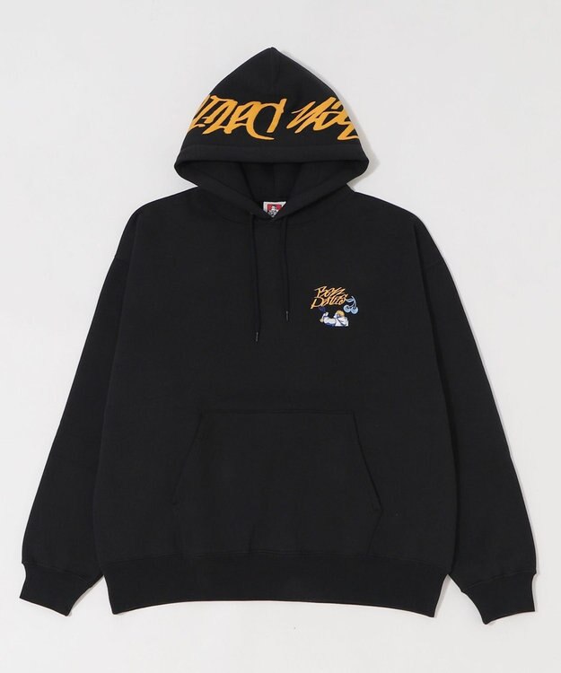 WEGO 【ユニセックス着用ITEM】別注BENDAVISグラフィックプルパーカー ブラック