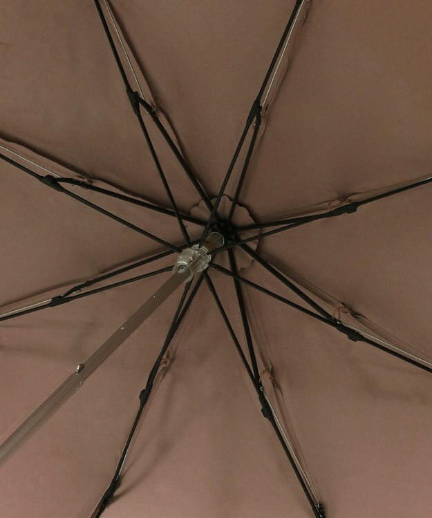 MOONBAT 【晴雨兼用日傘】LANVIN en Bleu (ランバン オン ブルー) 折りたたみ日傘 ドビーフリル 遮光 遮熱 UV ペールピンク（無地）