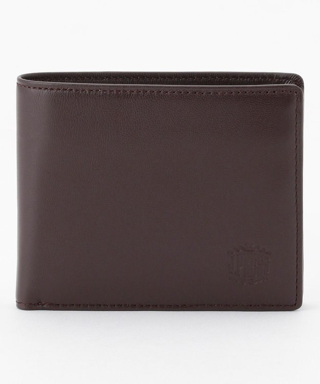 J.PRESS MEN 【MORPHO×J.PRESS】シープゴート 二つ折り財布(BOX小銭入れ付き札入) ダークブラウン系