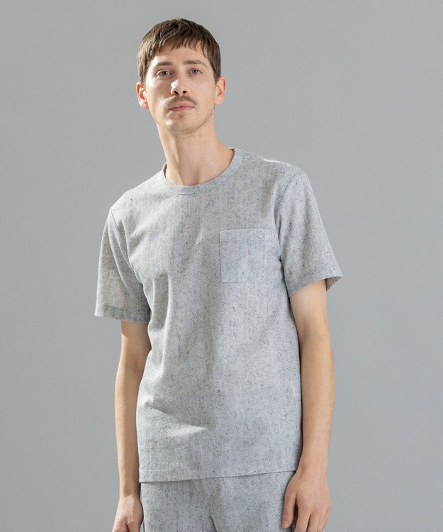JOSEPH HOMME リネンドビージャージー　クルーネックTシャツ ライトグレー系