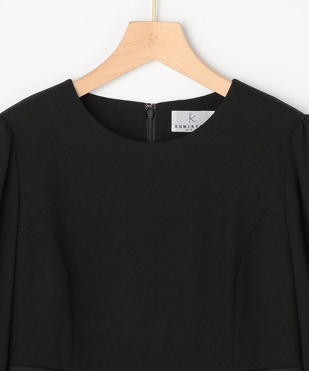 組曲 NOIR 【ストレッチ/オールシーズン対応】ペプラムミニグログラン ジャケット＋ワンピース ブラック系