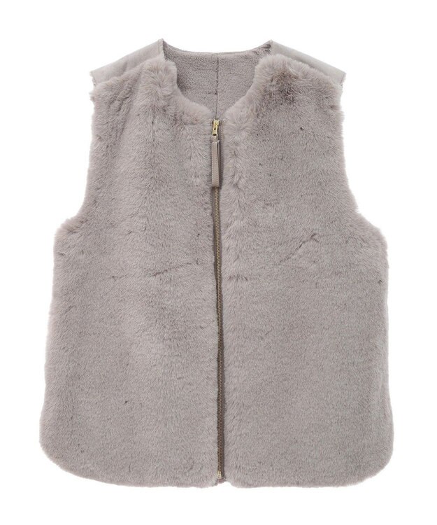 CRAFT STANDARD BOUTIQUE エコファー×ムートンチュニックベスト Mocha