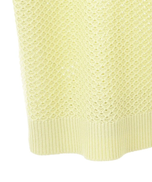 AMERICAN HOLIC 透かし編み半袖ニットプルオーバー Pistachio