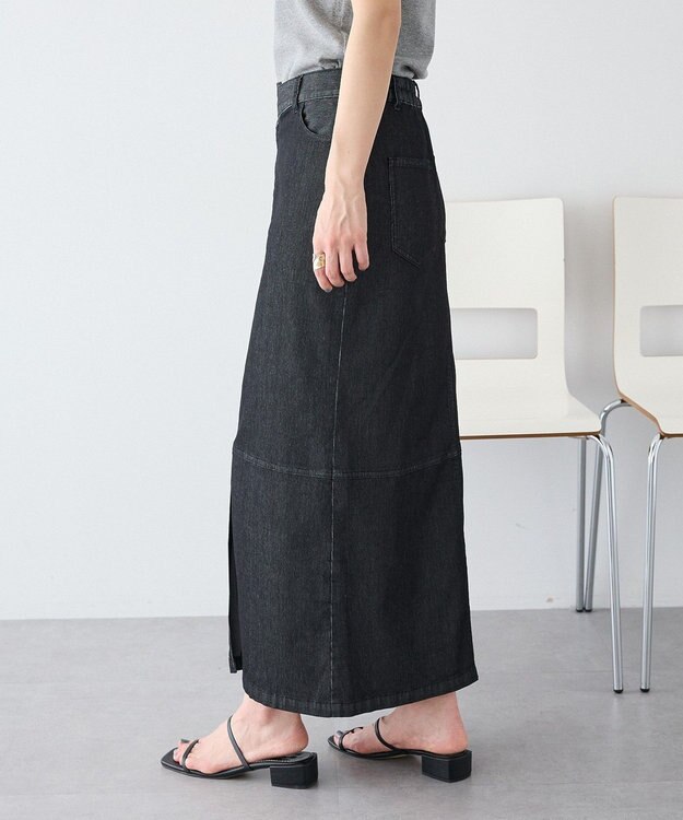 CRAFT STANDARD BOUTIQUE アシンメトリーデニムスカート Black