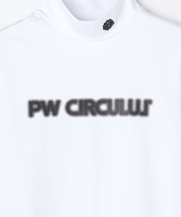 PW CIRCULUS 【吸水速乾 / UV遮蔽率99.9% UVカット / ストレッチ】【WOMEN】アニマルグラフィックロングスリーブモックT ゴルフウェア レディース ホワイト系1