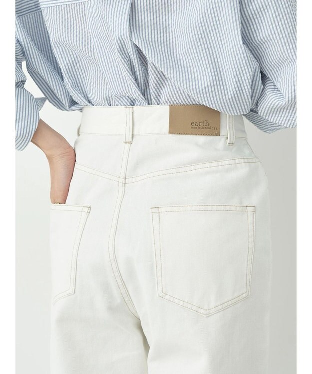 earth music&ecology コットンツイルバギーパンツ Off White