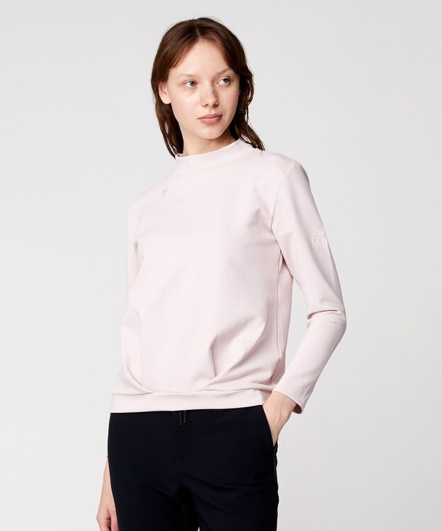 23区GOLF カラバリ豊富な8色展開【23Fondation/WOMEN】長袖 モックネックシャツ ピンク系