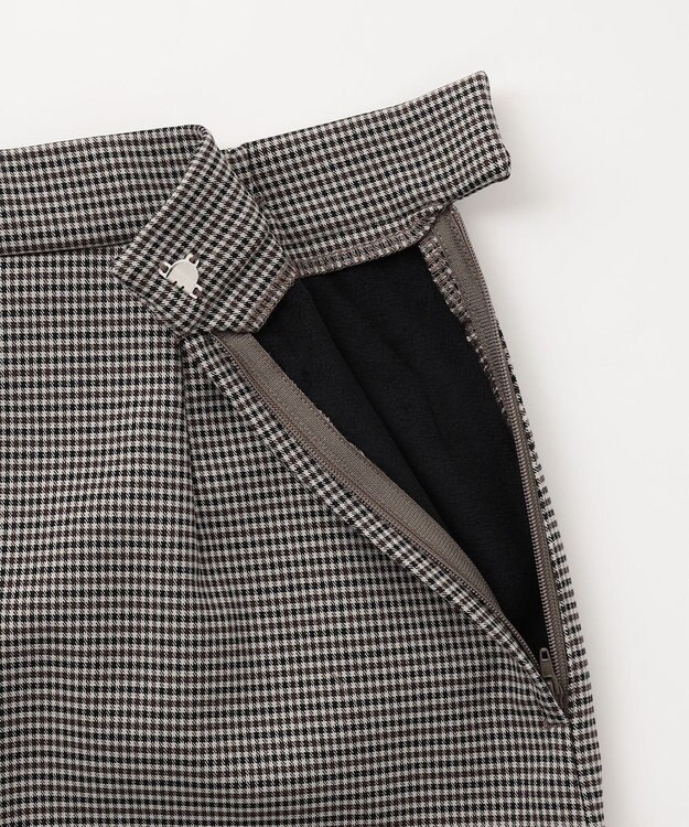 ANY L 【手洗い可/ウエストゴム/裏起毛】チェックボンディングタイトスカート ガンクラブ