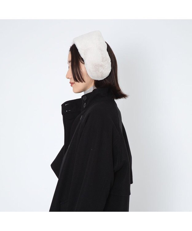 林八百吉商店 un chapeau  オールファーイヤマフ ホワイト