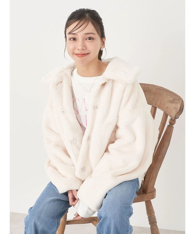 earth music&ecology ファーブルゾン Ivory