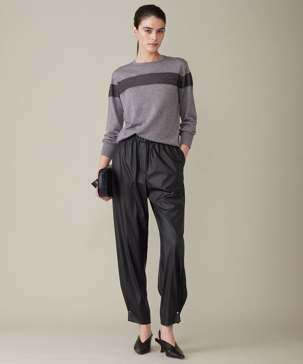 ICB L 【洗える】 レースコンビハイゲージ プルオーバー グレー系