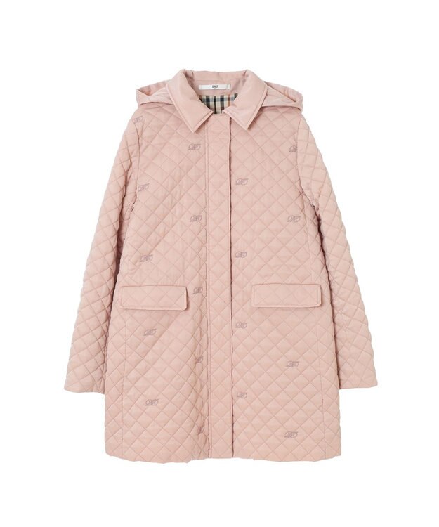 DAKS スウェードキルトコート ローズスモーク