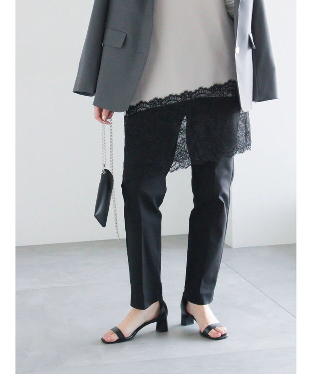 Te chichi ストレッチテーパードパンツ ブラック