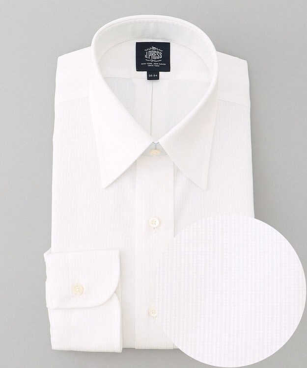 J.PRESS MEN 【PREMIUM PLEATS / 形態安定】スーピマコットンドビーストライプ シャツ/レギュラーカラー ホワイト系1