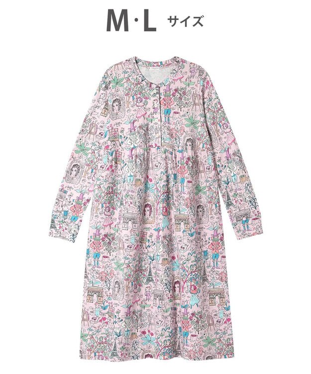 tsumori chisato SLEEP ツモリチサト ワンピース 長袖 ルームウェア 綿混(本体) レディース UNX582 /ワコール ピンク