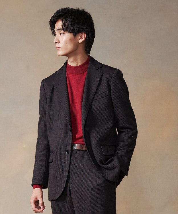 J.PRESS MEN 【JERSEY SETUP】ウィップコード ジャケット ダークブラウン系