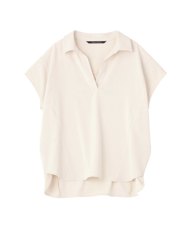 YECCA VECCA 【接触冷感】COOLスキッパーブラウス Ivory