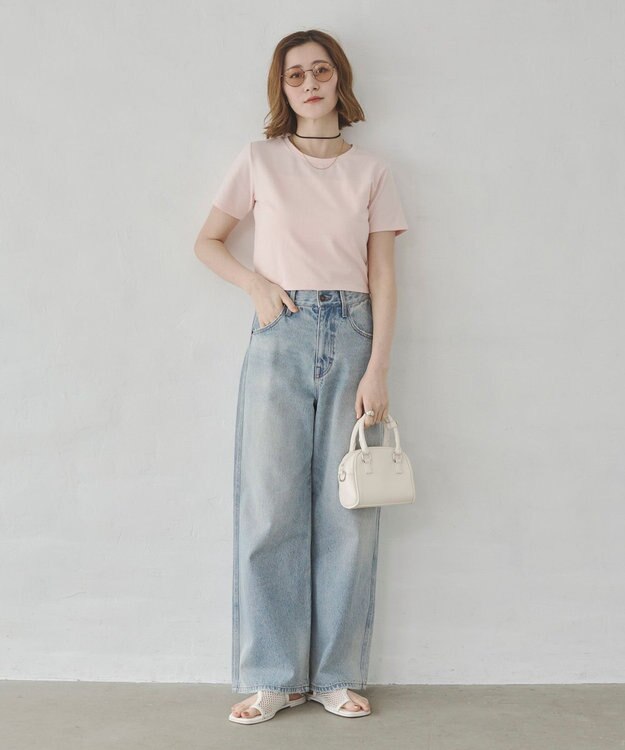 WEGO 【7色/SMLサイズ展開】コンパクトフィットT ライトピンク