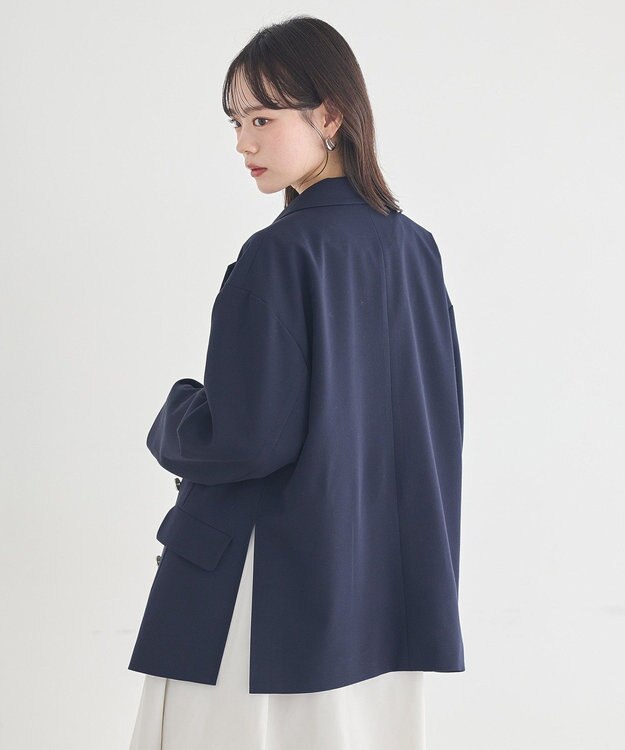 earth music&ecology ダブルジャケット Dark Navy