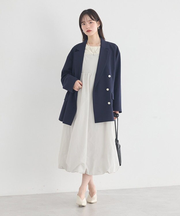 earth music&ecology ダブルジャケット Dark Navy