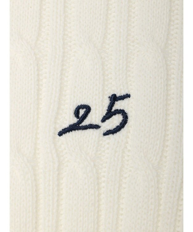 Green Parks ケーブル半袖ニット Off White