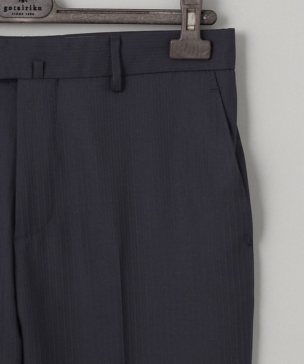 GOTAIRIKU 【御幸毛織】Superio160 ウールカシミヤ スーツ（ブラックストライプ） ブラック系8