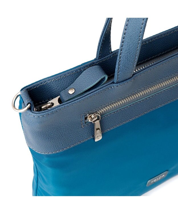 IBIZA ビコロール　ナイロン　2WAYバッグ ターコイズブルー