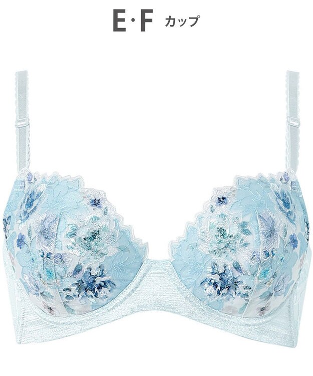 Wing ブラジャー 背中の段差をスムージング 脇高設計 胸ふっくら 【後ろ姿きれいブラ】 ブラ KB2721 ウイング／ワコール ブルー