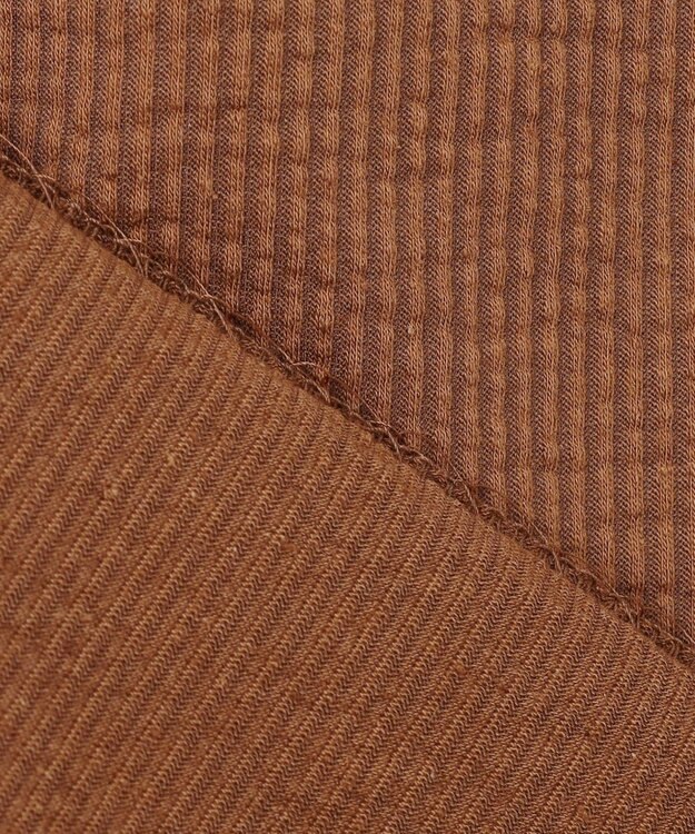BEIGE， 【洗える】SCALA / コットンリネンボリュームスリーブトップス Brown