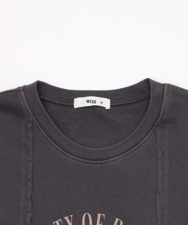 WEGO 【ユニセックス着用ITEM/MLサイズ展開】ドッキングカレッジスウェT（SS） スミクロ