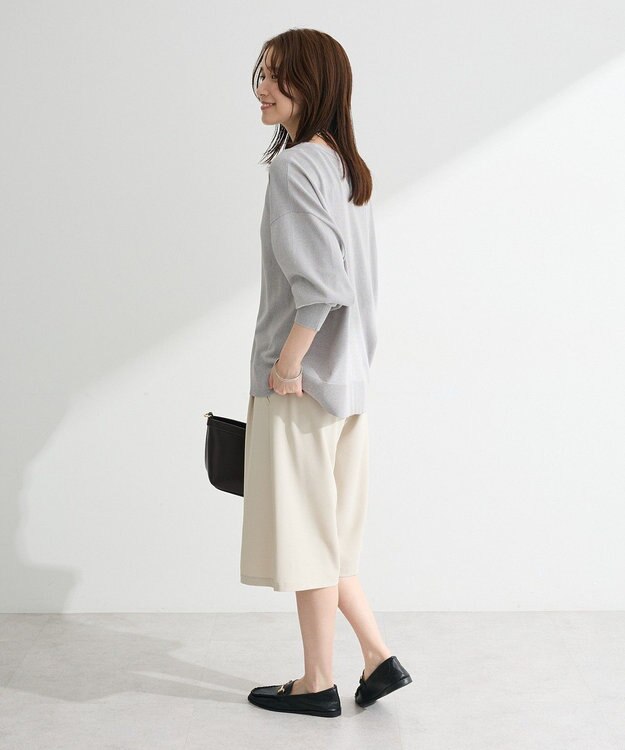Green Parks ＶネックＺＩＰカーディガン Gray Mixture